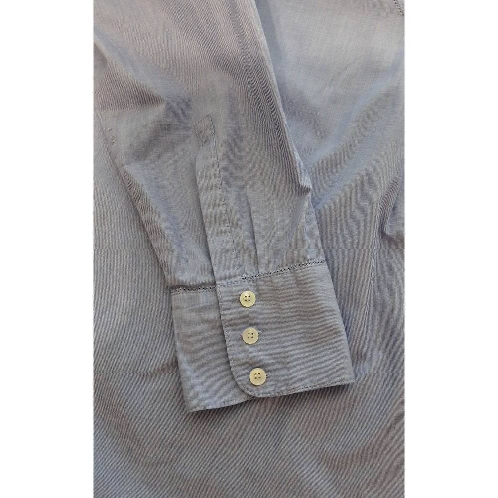 J Crew Thomas Mason Blue V Neck Tunic Shirt Womens Size‎ 10 - Picture 7 of 9